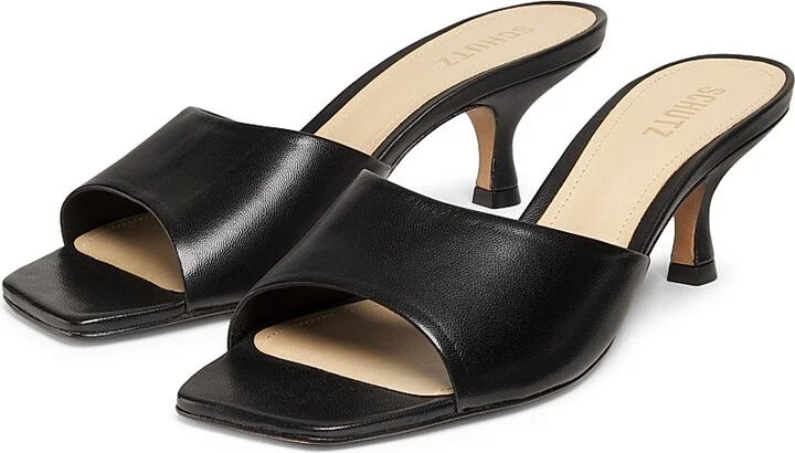 Women's Dethalia 63MM Leather Sandals - Black - Size 5 - Image 2