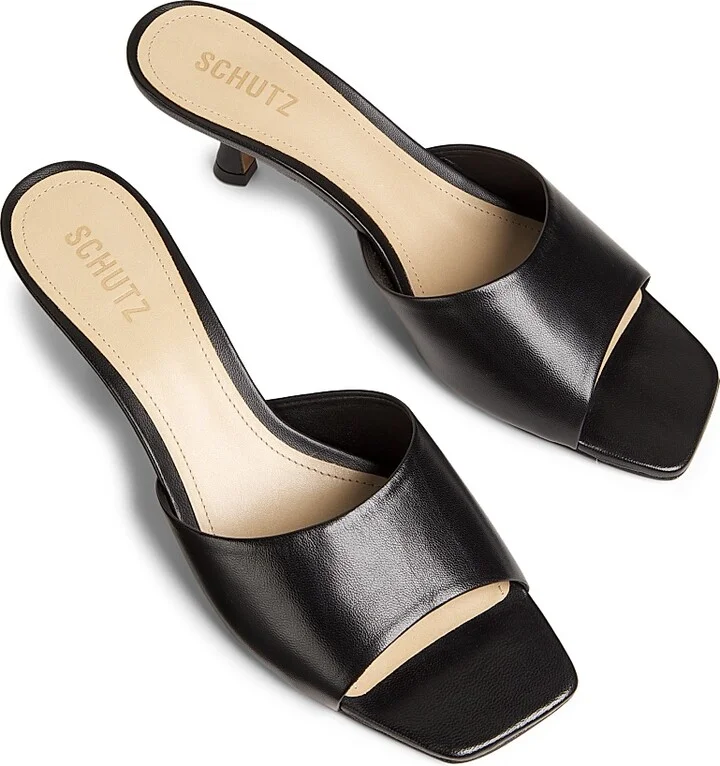 Women's Dethalia 63MM Leather Sandals - Black - Size 5 - Image 4