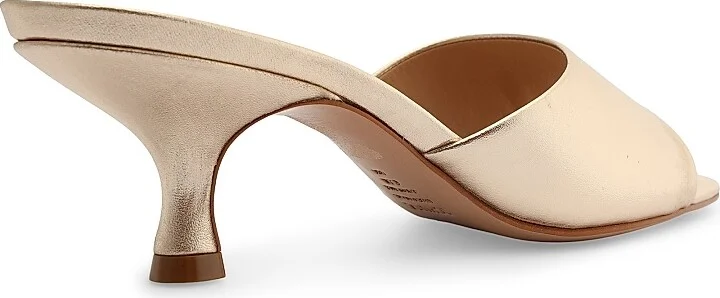 Women's Dethalia Metallic Leather Sandals - Platina - Size 5 - Image 3