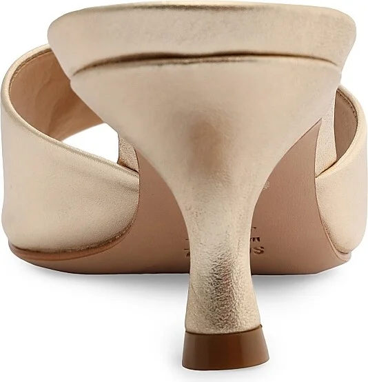 Women's Dethalia Metallic Leather Sandals - Platina - Size 5 - Image 6