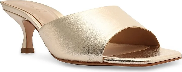Women's Dethalia Metallic Leather Sandals - Platina - Size 5 - Image 7