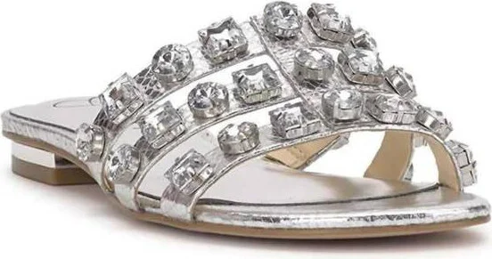 Women's Detta Flat Sandal In Silver