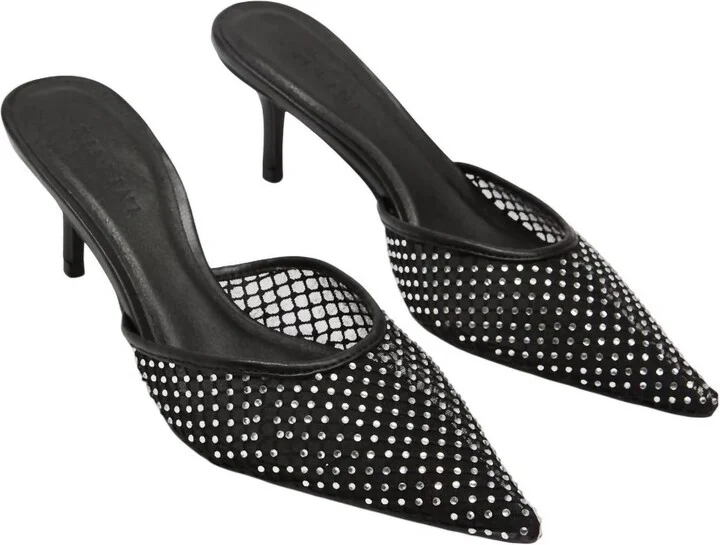 Women's Dez Heels In Black Mesh