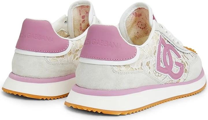 Women's DG Cushion Low-Top Sneakers - Bianco Rosa - Size 5 - Image 3