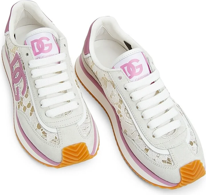 Women's DG Cushion Low-Top Sneakers - Bianco Rosa - Size 5 - Image 4