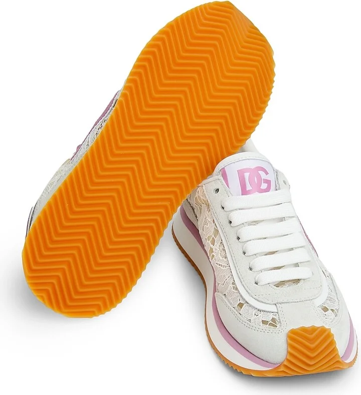 Women's DG Cushion Low-Top Sneakers - Bianco Rosa - Size 5 - Image 6