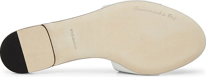 Women's DG Interlocked Leather Sandals - White - Size 5 - Image 6