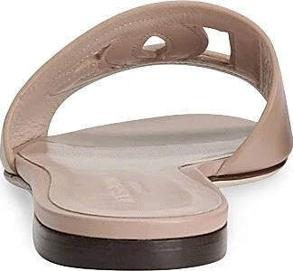 Women's DG Interlocked Leather Sandals - White - Size 5 - Image 8