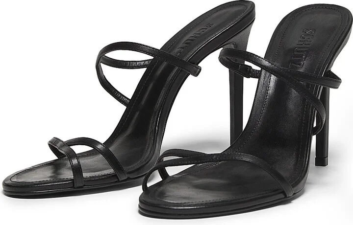 Women's Diana 100MM Leather Stiletto-Heel Sandals - Black Leather - Size 5 - Image 2