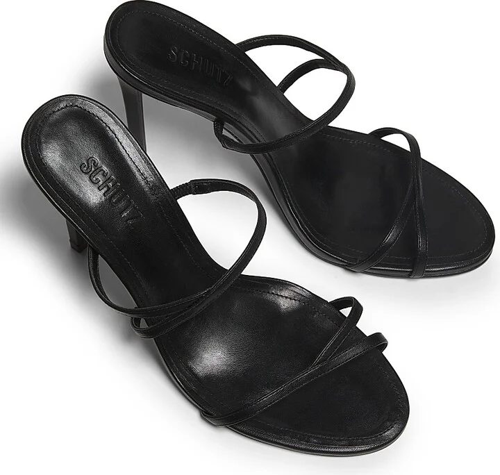 Women's Diana 100MM Leather Stiletto-Heel Sandals - Black Leather - Size 5 - Image 4