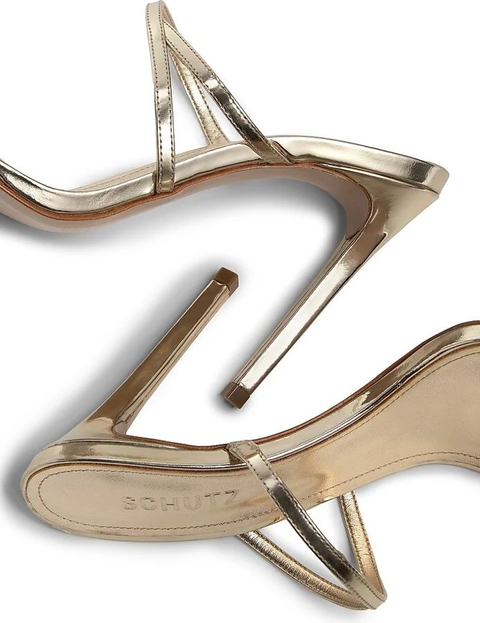 Women's Diana 100MM Metallic Stiletto Sandals - Platinum - Size 6.5 - Image 5