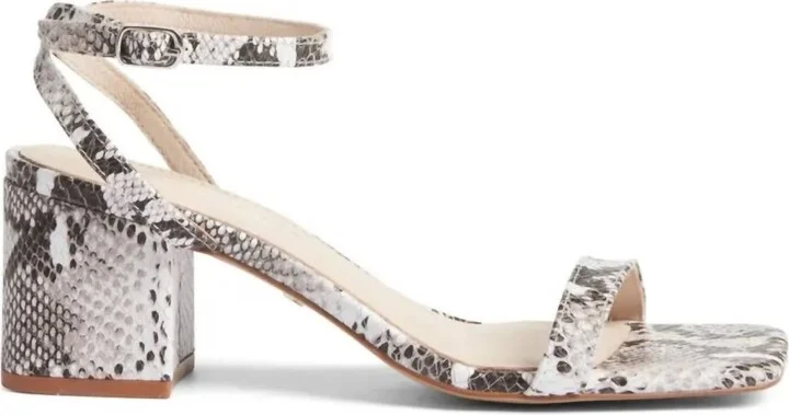 Women's Diana Block Sandal In Natural Snake