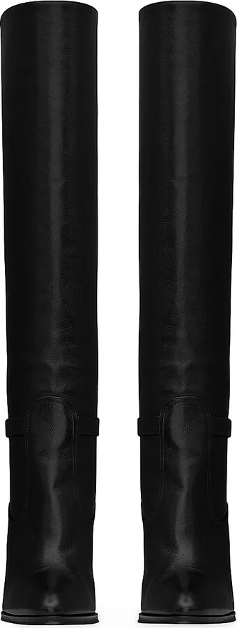 Women's Diane Boots In Grained Leather - Black - Size 5 - Image 2