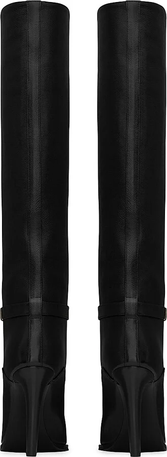 Women's Diane Boots In Grained Leather - Black - Size 5 - Image 3