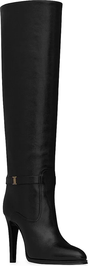 Women's Diane Boots In Grained Leather - Black - Size 5 - Image 5