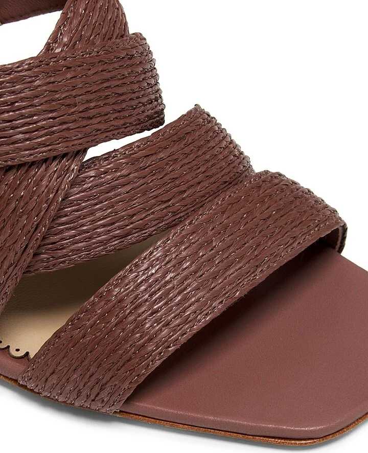 Women's Dina 80MM Raffia Sandals - Brown - Size 5 - Image 5
