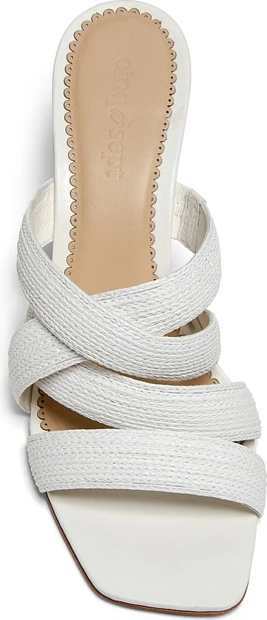 Women's Dina 80MM Raffia Sandals - Brown - Size 5 - Image 9