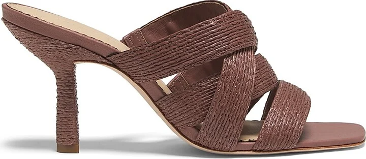 Women's Dina 80MM Raffia Sandals - Brown - Size 5