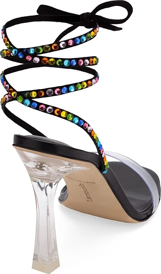 Women's Disco Gloria Embellished Wrap Sandals - Black - Size 5.5 - Image 3