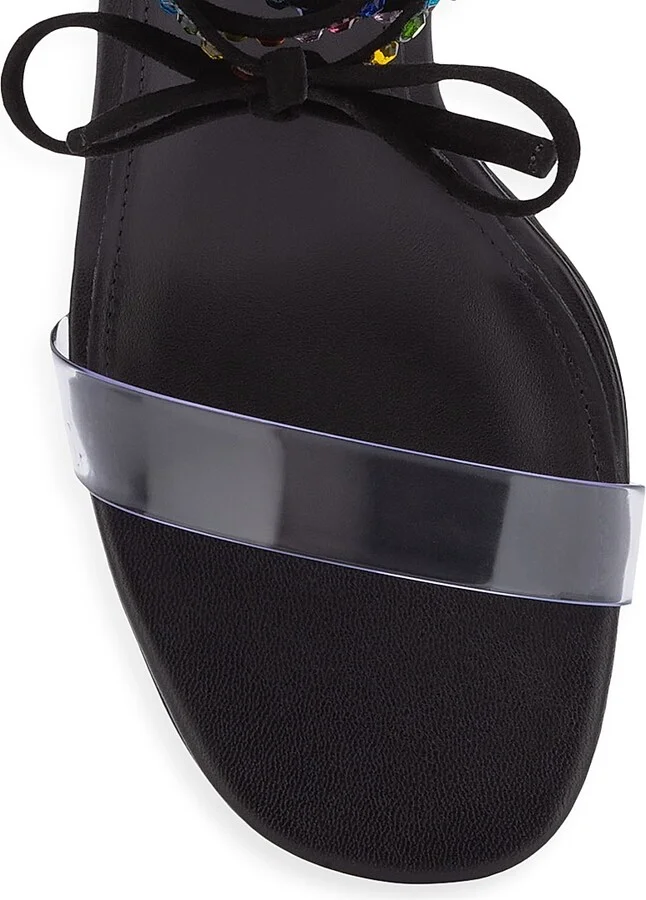 Women's Disco Gloria Embellished Wrap Sandals - Black - Size 5.5 - Image 4