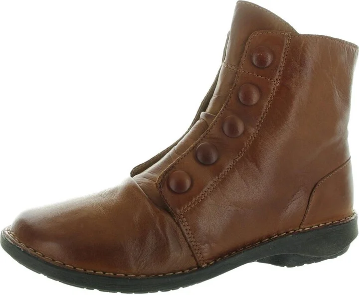Womens Distressed Leather Ankle Boots