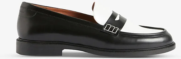 Womens Divers Auden Contrast-Panel Round-Toe Leather Loafers Eur 36 / 3 Uk Women