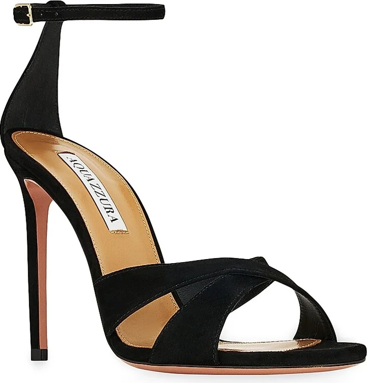 Women's Divine 105MM Suede Sandals - Black - Size 6.5 - Image 2