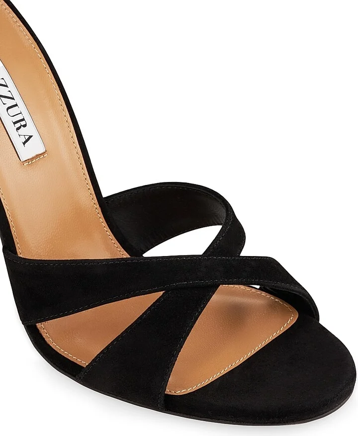 Women's Divine 105MM Suede Sandals - Black - Size 6.5 - Image 3