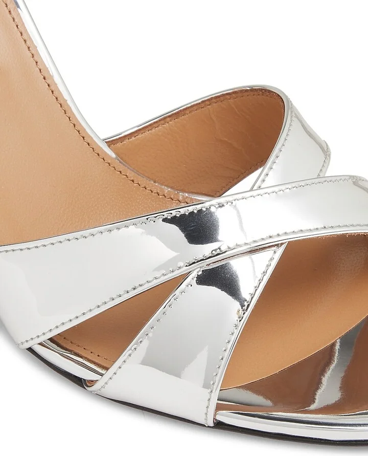 Women's Divine 85MM Metallic Block-Heel Sandals - Soft Gold - Size 5 - Image 9