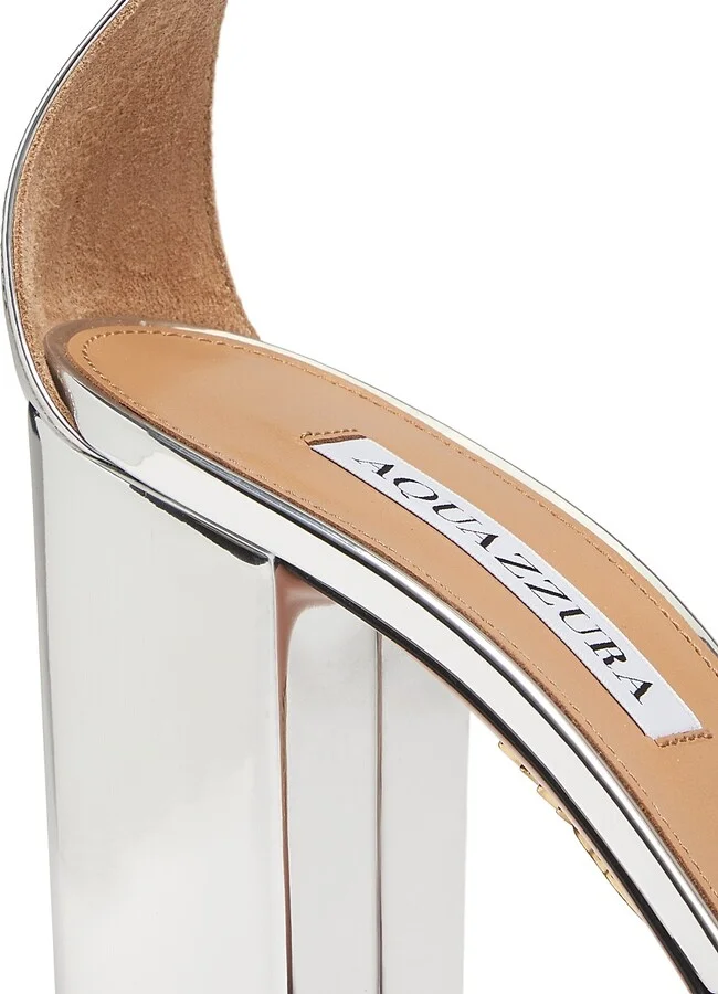Women's Divine 85MM Metallic Block-Heel Sandals - Soft Gold - Size 5 - Image 10