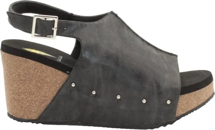 Women's Division Wedge Sandal In Black