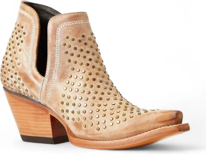 Women's Dixon Leather Studded Boot In Old West Tan
