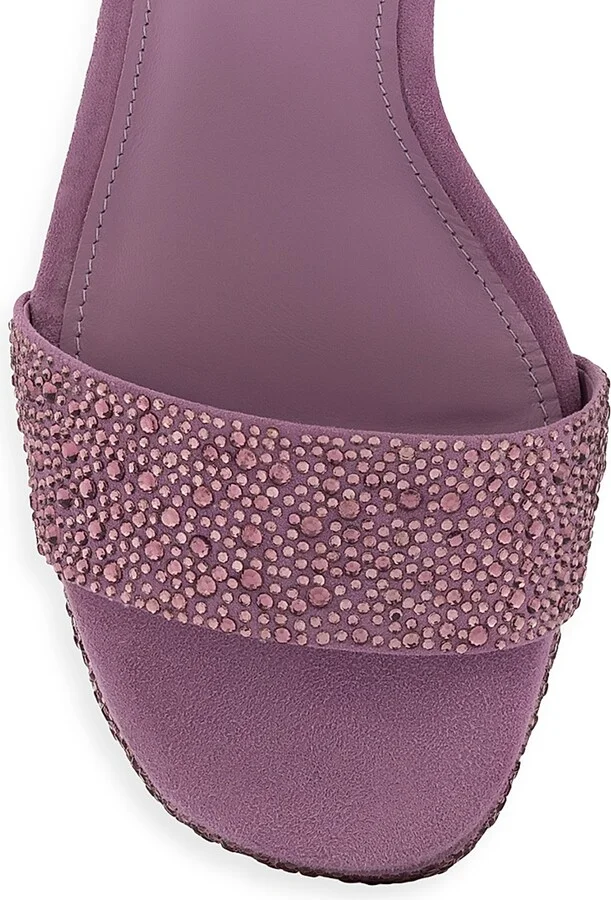 Women's Dolly Crystal-Embellished Platform Ankle-Strap Sandals - Lavander - Size 6.5 - Image 4