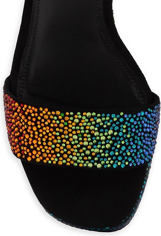 Women's Dolly Crystal Platform Ankle-Strap Sandals - Black Crystal Multi - Size 5 - Image 4