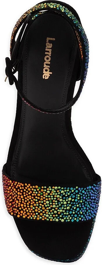 Women's Dolly Crystal Platform Ankle-Strap Sandals - Black Crystal Multi - Size 5 - Image 5