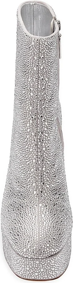 Women's Dolly Crystal Platform Boots - Light Gray - Size 7 - Image 4