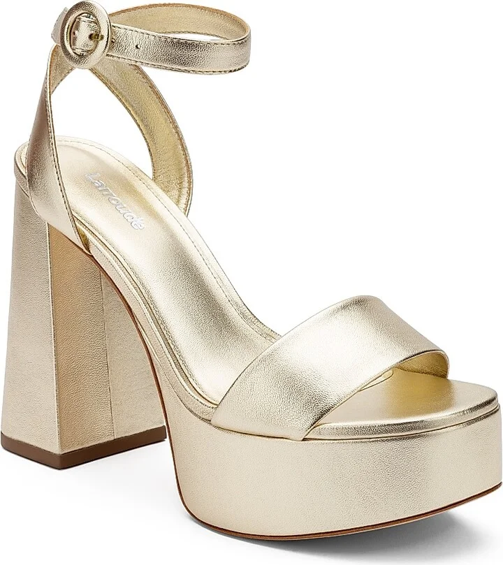 Women's Dolly Metallic Platform Sandals - Mettalic Platina - Size 10 - Image 2