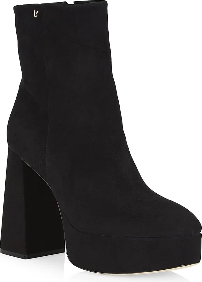 Women's Dolly Suede Platform Boots - Black - Size 10 - Image 2