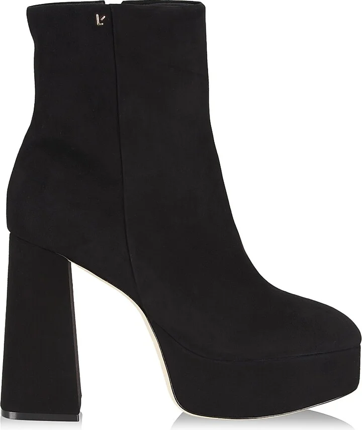 Women's Dolly Suede Platform Boots - Black - Size 10