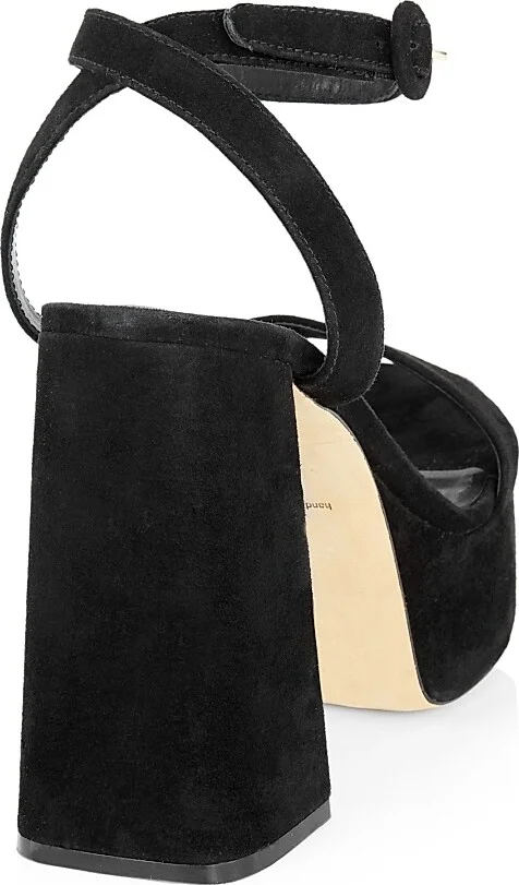 Women's Dolly Suede Platform Sandals - Black - Size 10 - Image 3