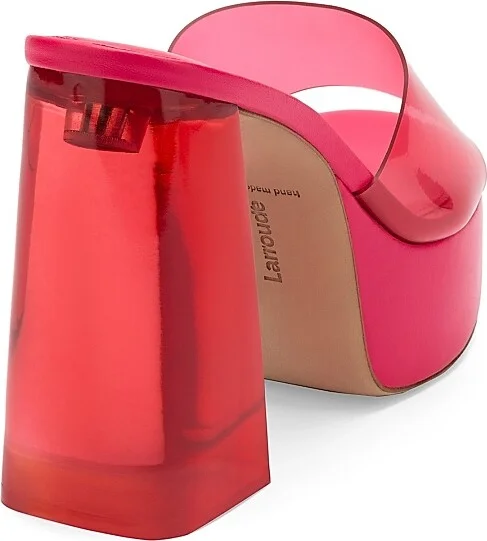 Women's Dolly Vinyl Platform Mules - Pink - Size 7 - Image 3