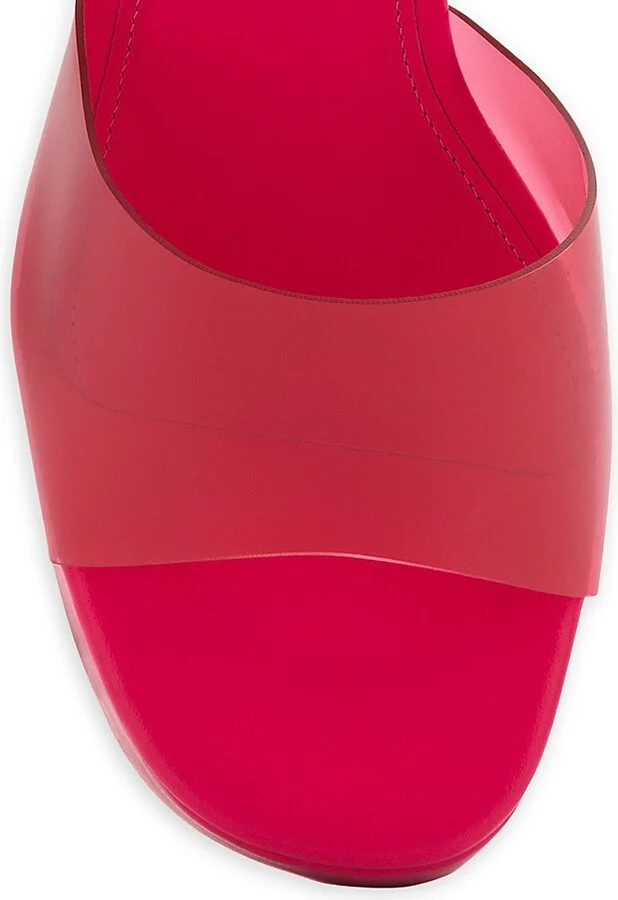 Women's Dolly Vinyl Platform Mules - Pink - Size 7 - Image 4