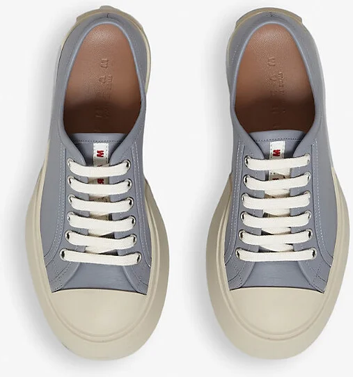Womens Dolphin Pablo Platform-Sole Leather Low-Top Trainers Eur 35 / 2 Uk Women - Image 2