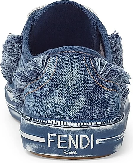 Women's Domino Frayed Denim Sneakers - Blue - Size 5 - Image 3