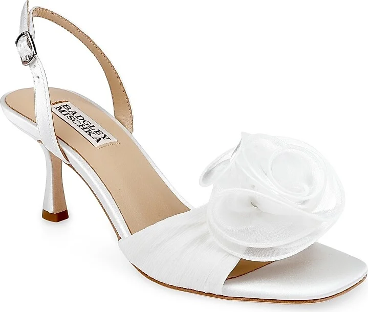Women's Dora 65MM Satin Sandals - White - Size 6 - Image 2