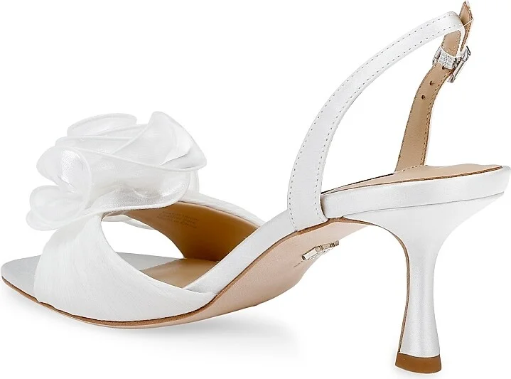 Women's Dora 65MM Satin Sandals - White - Size 6 - Image 3