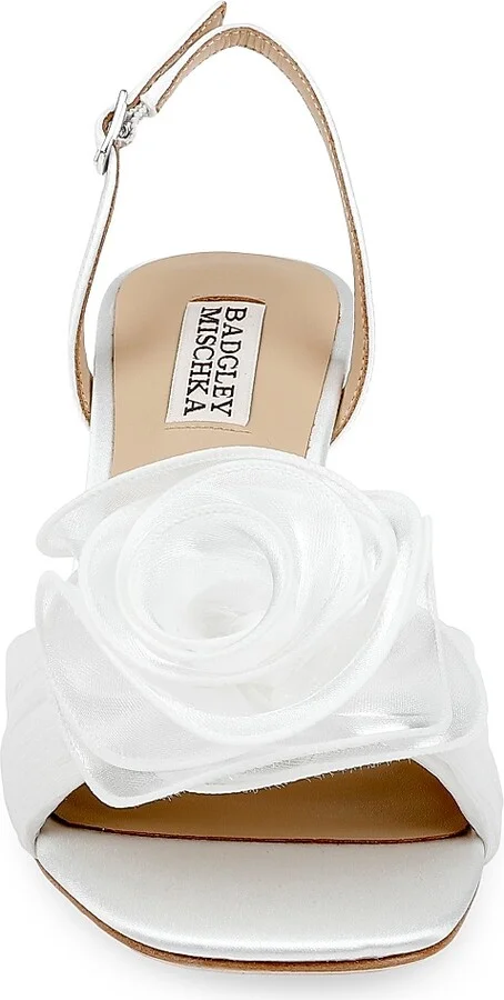 Women's Dora 65MM Satin Sandals - White - Size 6 - Image 4