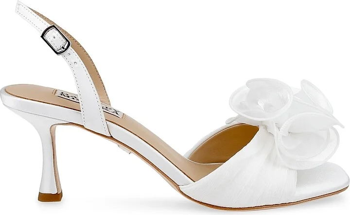 Women's Dora 65MM Satin Sandals - White - Size 6