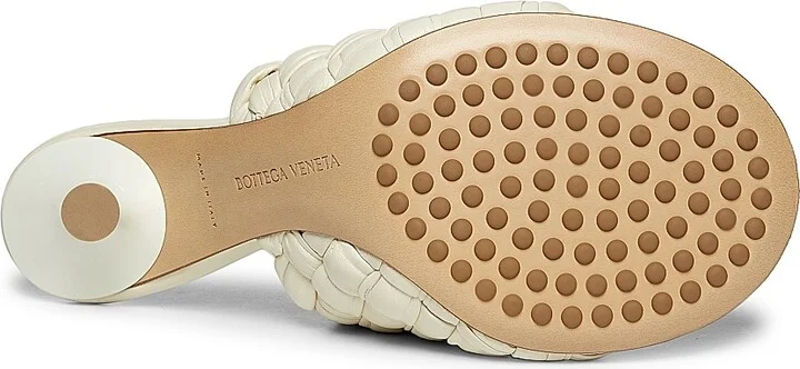 Women's Dot 90MM Woven Leather Mules - White - Size 6.5 - Image 6