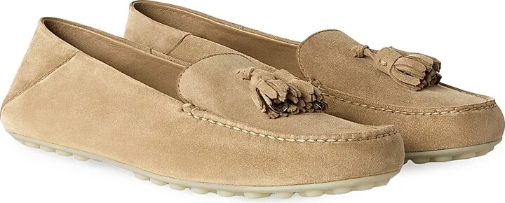 Women's Dot Sole Leather Moccasin Loafers - Cashew Butter - Size 5 - Image 2